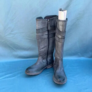 ROAN by Bed Stu women tall boot NWOT sz 6 /EU 36 gray distressed motorcycle moto